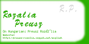 rozalia preusz business card